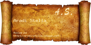Aradi Stella névjegykártya