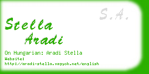 stella aradi business card